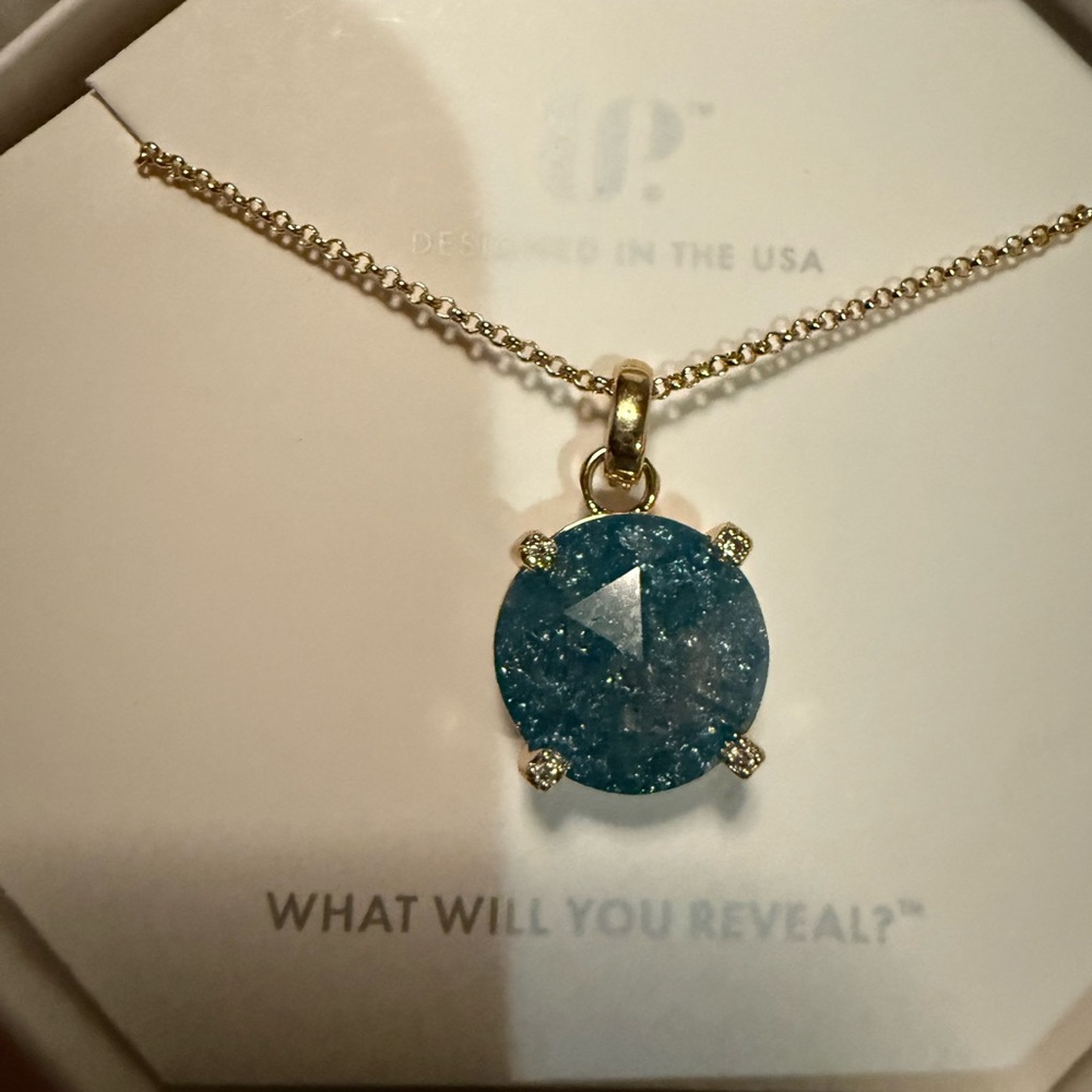 Lab created London blue sapphire ice crystal